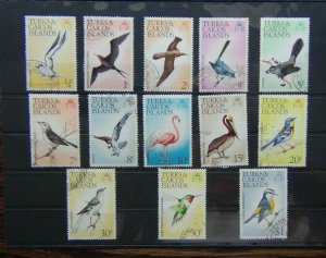 Turks & Caicos Islands 1973 Birds values to $1 Used