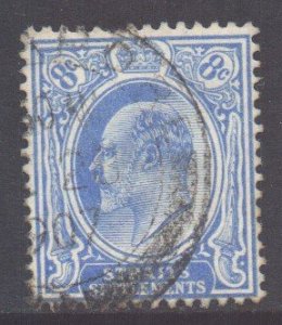 Malaya Straits Setts Scott 134 - SG158, 1906 Multiple Crown CA 8c used