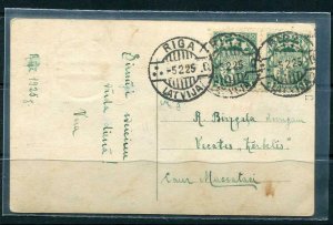 Latvia 1925 Photo Postal Card Riga  Pair 5347