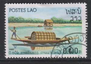 Laos 394 River Vessels 1982