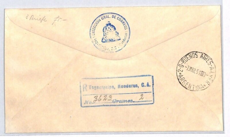 HONDURAS 1951 FDC *UPU* Illustrated (1949) *HIGH VALUES* First Day Cover YV117