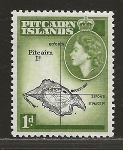 PITCAIRN ISLANDS SC# 21  FVF/MLH 1957