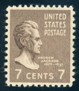 US Stamp #812 Andrew Jackson 7c - PSE Cert - XF 90 - MOGNH - SMQ $12.00