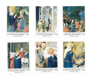 St. Vincent 1994 Religious Paintings Christmas - Set of 6 Stamps SC# 2137-42 MNH