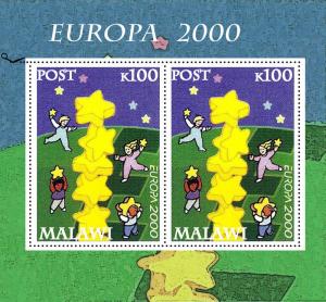 MALAWI SHEET IMPERF DEDICATED THE TOPIC EUROPA 2000