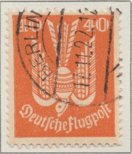 Germany Airmail Deutsche Flugpost 40 pf Orange Weimar Republic SG #219 1922