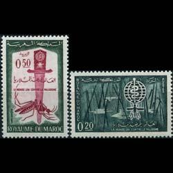 MOROCCO 1962 - Scott# 66-7 WHO Malaria Set of 2 LH