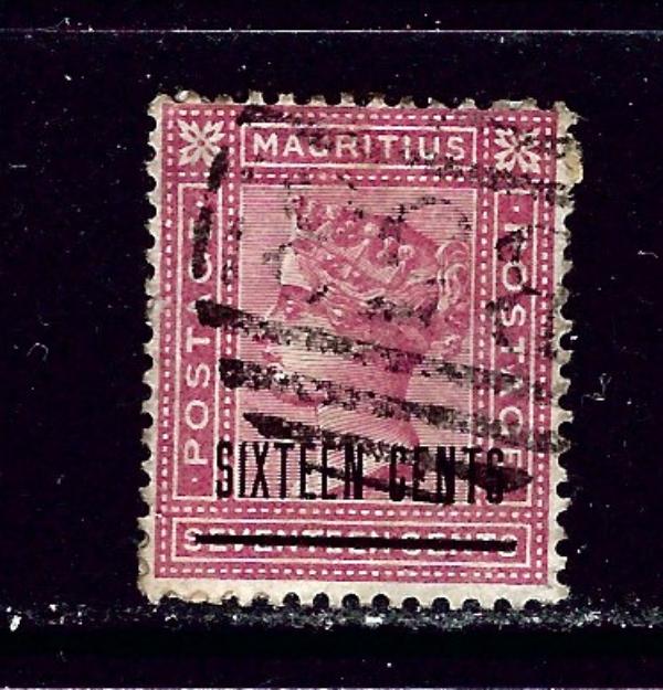 Mauritius 77 Used 1883 issue surcharge