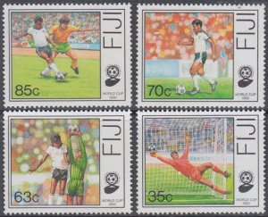 FIJI Sc# 611-4 CPL MNH SET of 4 - 1990 FIFA WORLD CUP SOCCER CHAMPIONSHIPS ITALY
