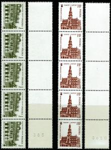 Poland #2129-2130  MNH - Coil Strips with Control Number On Back (1975)