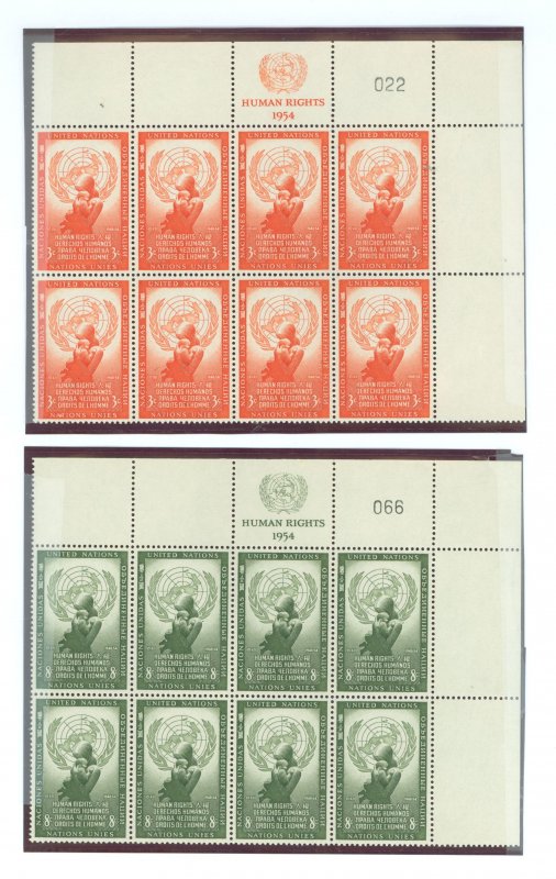 United Nations--New York #27-28 Mint (NH) Single (Complete Set)