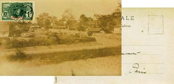 Ivory Coast 1F Gen. Louis Faidherbe 1908 Larou, Cote d'Ivoire PPC to Paris, F...