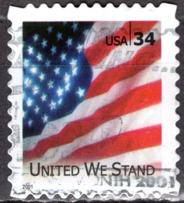 USA; 2001: Sc. # 3549: Used Perf. 11 1/4 Single Stamp