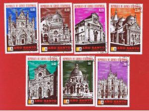 Equatorial Guinea  CTO  complete set of 7 Churches Free S/H  