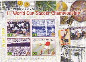 Gambia # 2938 & 2939, World Cup Soccer 75th Anniversary, NH, 1/2 Cat.