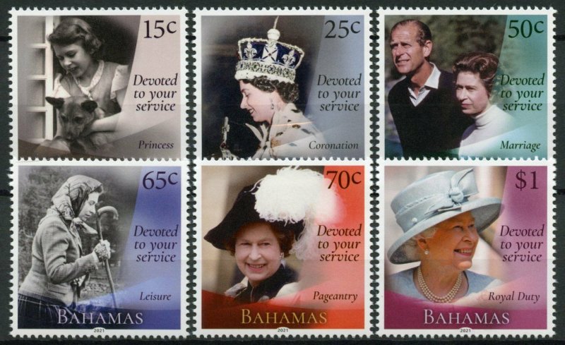 Bahamas Royalty Stamps 2021 MNH Queen Elizabeth II 95th Birthday 6v Set 