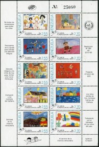Venezuela 1376 sheet,MNH.Michel 2386-2395. Children's Foundation-20th Ann.1986.