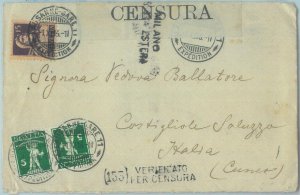 89083 - SWITZERLAND - POSTAL HISTORY - SBHV k7111  TETE-BECHE on CENSORED COVER