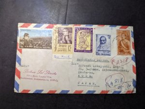 1967 Registered Nepal Sea Post Cover Kathmandu to Kobe Japan