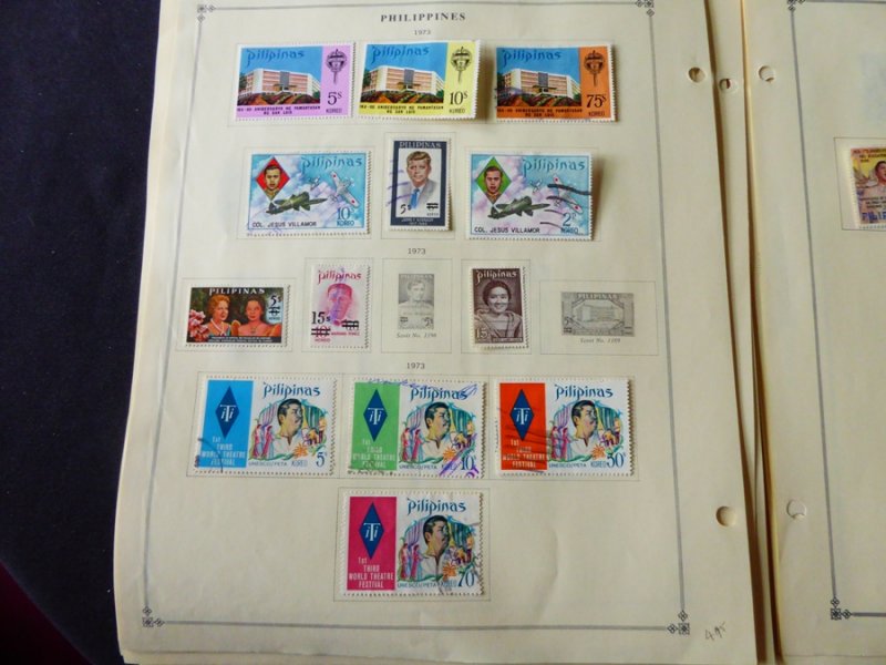 Philippines 1960-1973 Stamp Collection on Scott International Album Pages