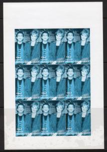 Niger 1997 Sc#944 Princess Diana-Elton John Mini-Sheetlet Blue Color Proof MNH