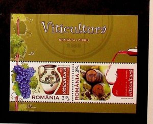 ROMANIA Sc 5217a NH SOUVENIR SHEET OF 2010 - WINE INDUSTRY