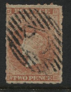 South Australia 1859 2d pale red used