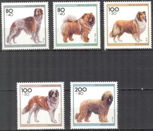 Germany 1996 Dogs set of 5 MNH