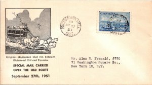 Canada 1951 - Special Mail Over Old Route - Richmond Hill, Ont - F59580