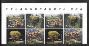 #5410-5413 T-REX, MNH TOP BANNER Block of 8