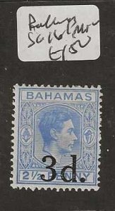 BAHAMAS    SG161   KGVI   3D/2 1/2D      MOG     P0424A H