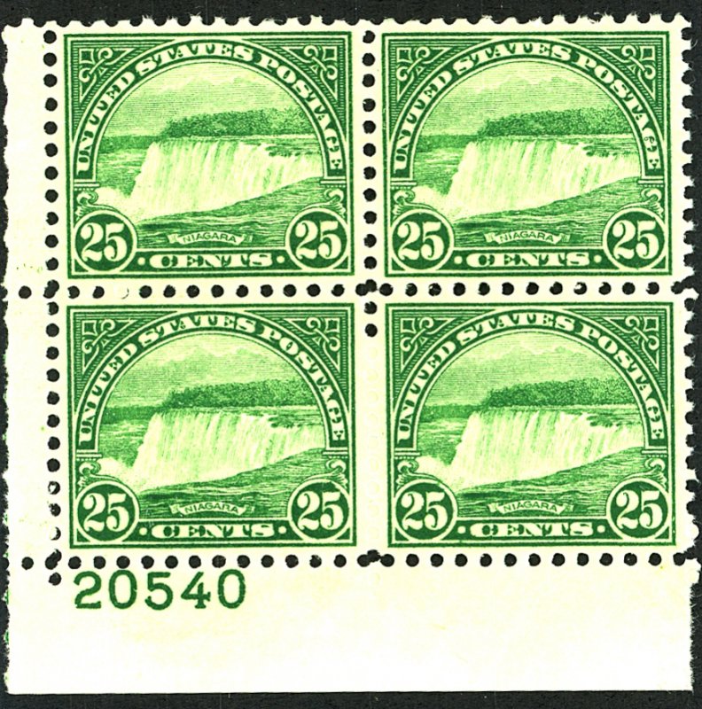 U.S. #699 MINT PL# BLOCK OF 4 OG NH