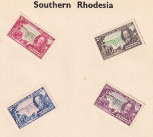 SOUTHERN RHODESIA # 33-36 1935 KGV SILVER JUBILEES VF-MVLH KIMSS30