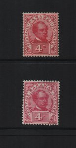 Sarawak 1899 SG39 & SG39a - both mounted mint