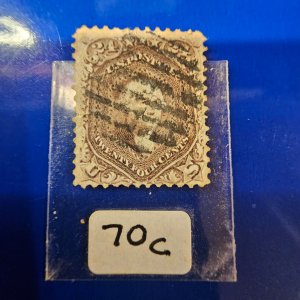 70c  cancel VF-center and margins Rare stamp!! CSV VF used 2250.00