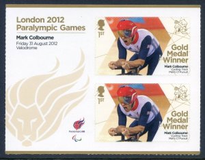 GB London 2012 Paralympics Mark Colbourne Gold 1st Class MNH SG3374a 