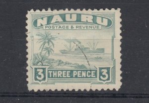 Nauru 1924 3d Pale Blue SG31a VFU J6792