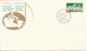 1980 Canada FDC Sc 857 - O Canada Centenary - Opening Bars