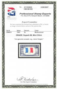 US SCOTT #915 Graded Superb 98 Mint OG NH 2007 PSE 1103622 SMQ $25  
