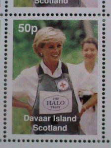 SCOTLAND STAMP-1997-DIANA- PRINCESS OF WALES -RED CROSS-MINT-NH  S/S  SHEET