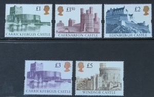 GB 1992/5 CASTLE HIGH VALUES SG1611-1614 UNMOUNTED MINT CAT £50