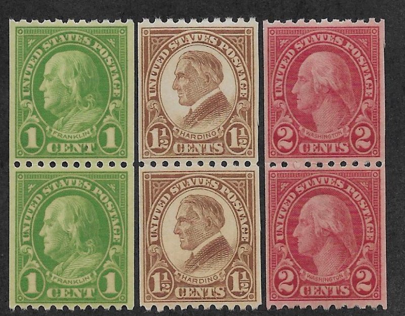 UNITED STATES SC# 604-6 PAIR  FVF/MLH