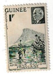 FRENCH GUINEA SCOTT#166 1941 1f FORD AT KITIM - MH
