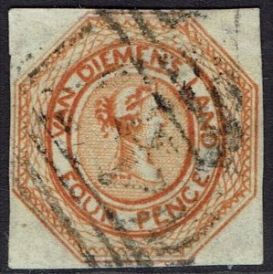 TASMANIA 1853 QV COURIER 4D SECOND STATE USED