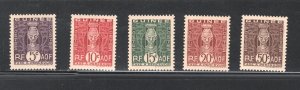 French Guinea #J26-29, J31  VF, Unused, OG, LightlyHinged, PartialSet... 2170026