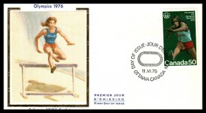 Canada 664-666 Summer Olympics Colorano Set of Three U/A FDC