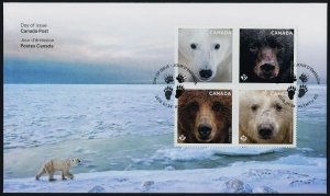 Canada 3191-4 on FDC - Bears