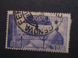 ​ITALIY-1930 OVER 92 YEARS OLD HIGH CATALOG VALUE USED STAMPS VERY FINE