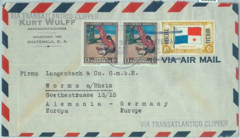 86066 - GUATEMALA - POSTAL HISTORY - OFFICIAL stamps on AIRMAIL  1952   FLAGS