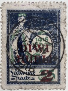 AlexStamps LATVIA #88 XF Used SON